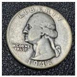 Washington Quarters - 15 Coins, 1941-1949 (No 1944; 1945 duplicates) Washington Quarters - 15 Coins, 1941-1949 (No 1944; 1945 duplicates)