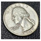 Washington Quarters - 15 Coins, 1941-1949 (No 1944; 1945 duplicates) Washington Quarters - 15 Coins, 1941-1949 (No 1944; 1945 duplicates)