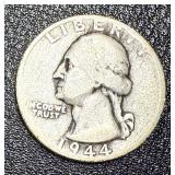 Washington Quarter 1944 - 2 Coins (1 with S Mint Mark) Washington Quarter 1944 - 2 Coins (1 with S Mint Mark)