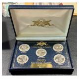 2005 State Quarter Collection Denver Mint - 5 Coins in Box (KS MN WV CA OR) 2005 State Quarter Collection Denver Mint - 5 Coins in Box (KS MN WV CA OR)