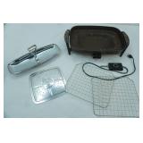 Sears electric fry pan, baking racks , serving tray