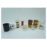 Schmidt Beer Mug, Fire King cups, and others