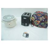 Brentwood slow cooker, Toaster with cloth toaster cover
