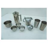 French Press , thermo container, stainless steel bowls