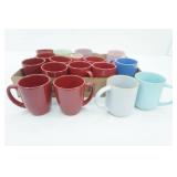 Corelle coffee mugs , set of 6 pastel colored cups