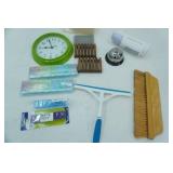 Pill Planners, Clock , soap dishes, hand brush