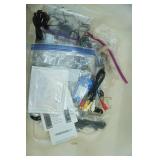 Sterilite Storage Container & Contents: food saver, mini fan, rubber bands, and more