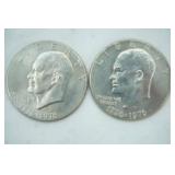 4ct 1776-1976 IKE Silver Dollars