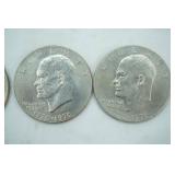 4ct 1776-1976 IKE Silver Dollars