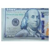 Replica $100 Bill made of Gold Foil