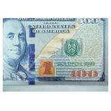 Replica $100 Bill made of Gold Foil