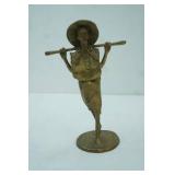 Vintage Solid Brass/Bronze Statue 9.5" tall