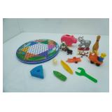 Vintage Chinese Checkers Game and Other Vintage Toys