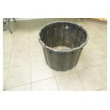 Large Round Black Barrel 24" diameter by 18" tall