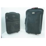 2ct Rolling Black Suitcases
