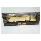 Racing Champions NASCAR 24K Gold Plated Commemorative Series 1:64 scale transporter and stock car set