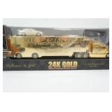 Racing Champions NASCAR 24K Gold Plated Commemorative Series 1:64 scale transporter and stock car set
