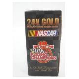 Racing Champions NASCAR 24K Gold Plated Commemorative Series 1:64 scale transporter and stock car set