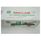 Vintage Ertl 1931 Sinclair Hawkeye Wrecker Bank. die cast metal 1/25 scale