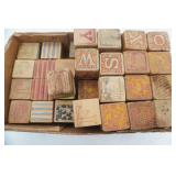 Antique & Vintage Wooden Alphabet Blocks
