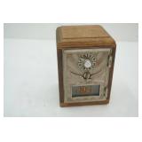 Vintage Collectible Post Office Door Coin Bank 4.25"x4.25"x6.25"