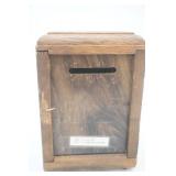 Vintage Collectible Post Office Door Coin Bank 4.25"x4.25"x6.25"