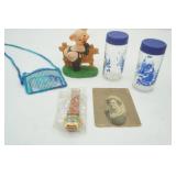 Vintage Country Crystal Sailboat Salt & Pepper Shakers; Hog