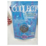 Vintage 1976 Avon USA Bicentennial Celebration Plate; Vintage Avon Betsy Ross Figurine Topaze Cologne; Hallmark Collectors Pin