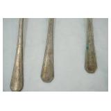 IS CO Douglas Lodge Silver Plate Flatware; 2 Branford Silverplate Mickey Mouse Spoons