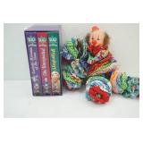 Vintage Clown & Vintage VHS Set "The 100 Funniest Moments of the 2oth Century"
