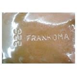 Vintage Frankoma 226 Pottery Prairie Green Leaf-Shaped Dish 12.5"x6.5"x2"