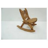 Wooden Doll Rocking Chair 13" tall 7" seat height