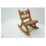 Wooden Doll Rocking Chair 13" tall 7" seat height