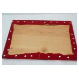 Vintage 1970s String Art Wall Hanging. Featuring a Classic Car on Red Velvet 18"x12"