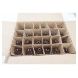 Case of Two-Toned Speckled Stoneware Mini Jugs 4.5" tall with a 2.25" diameter base. (24ct) USA on bottom