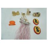 Vintage Ceramic Figurines and Silhouette Wall Hangings