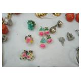 Vintage Costume Jewelry. MCM Clip Ons and more