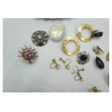 Vintage Costume Jewelry. MCM Clip Ons and more