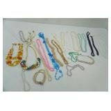 Vintage Pearl & Rhinestone choker necklace and other Vintage beaded necklaces