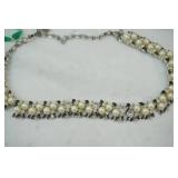 Vintage Pearl & Rhinestone choker necklace and other Vintage beaded necklaces