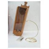 Vintage Mikasa Christmas Crystal Pieces; Vintage Wooden Shadow Box, Ornament Stand