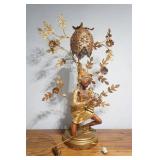 Vintage/Antique Figural Table Lamp. Gilt. 29" tall by 20" across