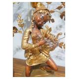 Vintage/Antique Figural Table Lamp. Gilt. 29" tall by 20" across