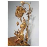 Vintage/Antique Figural Table Lamp. Gilt. 29" tall by 20" across