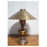 Vintage Brass Table Lamp, made to look like an oil lamp