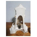 Ceramic Lighthouse Lamp 14" tall w/gold accents