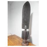 Traditional African Wooden Tribal Art Sculpture 32" tall