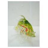 Hand-Blown Art Glass Fish Sculpture. Murano-Style. 10" long by 6" tall