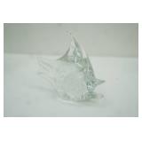 Vintage Hand-Blown Art Glass Fish Figurine w/Controlled Bubbles. 4.5" long by 4" tall