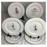 Set of 8 Merry Masterpieces Porcelain Plates 1999 Dayton Hudson Set of 8 Merry Masterpieces Porcelain Plates 1999 Dayton Hudson